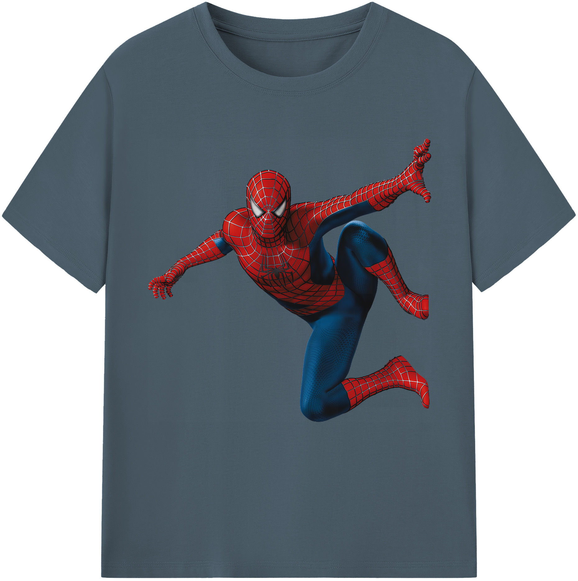 （画像用） Spider Man スパイダーマン 綿100％半袖Tシャツ（フロントプリント）